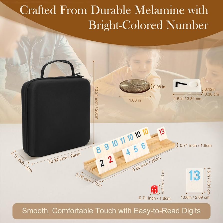 _ Rumy   Vintage Rummy tile Game in carrying case, Rummikub Rummy-O